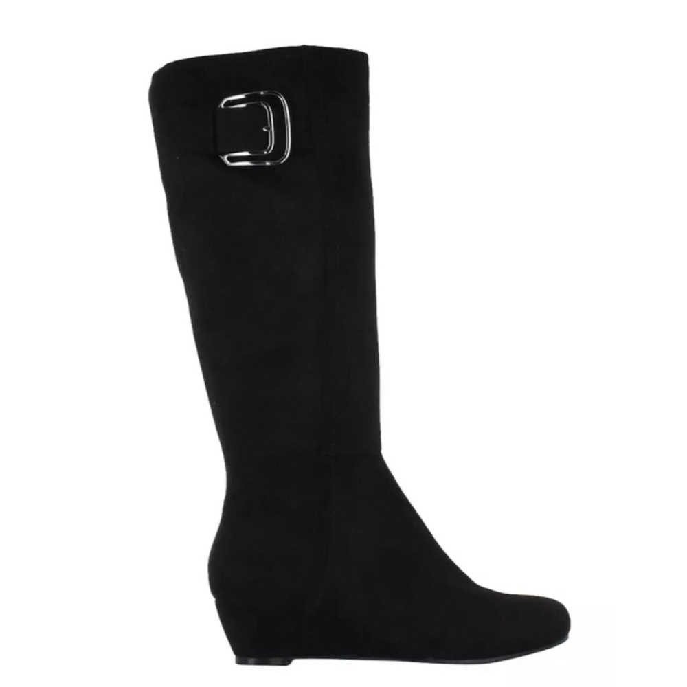Women’s Impo Geela Black Suede Wedge Boots Sz 10